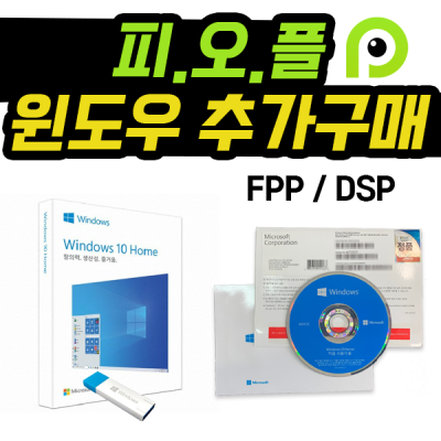 윈도우10 피오플 윈도우10 추가구매 DSP FPP USB방식 윈도우10 CD
