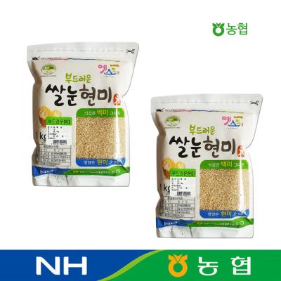 현미쌀눈 농협 국산 부드러운 쌀눈현미 2kg (1kg + 1kg)