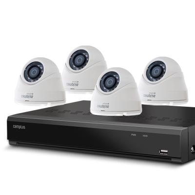 CCTV 캠플러스 200만화소 돔 CCTV 카메라 실내용 4p + 4채널 녹화기 세트