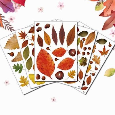 가을스티커 가을 낙엽 스티커 꾸미기 학습 준비물 재료 5매x5p