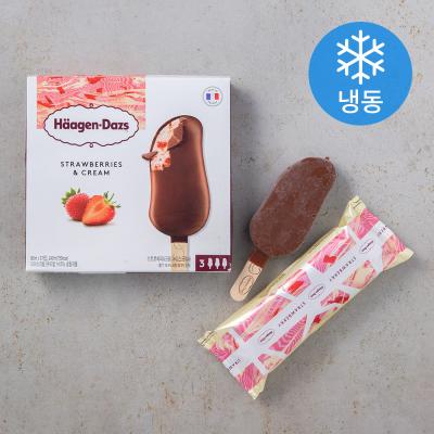 하겐다즈네고왕 하겐다즈 멀티바 아이스크림 스트로베리 앤 크림 3개입 (냉동)