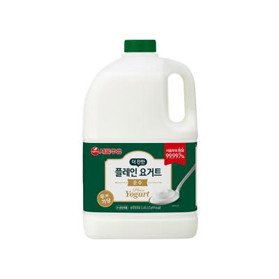 딸기우유수제청 서울우유 대용량 플레인요거트 더진한 2.45L 무가당 그릭요거트 요플레