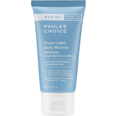 리지스트슈퍼라이트 폴라초이스 리지스트 슈퍼라이트 데일리 링클 디펜스 선크림 썬크림 SPF30 60ml (미국배송) Paula's Choice RESIST Super-Light Daily Wrinkl