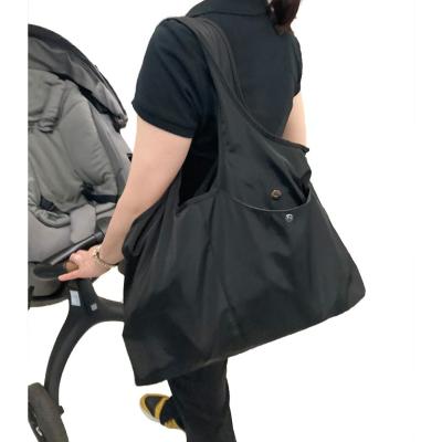 누빔가방 퓰렌 엄빠 기저귀 가벼운 방수 국민 대용량 가방 숄더백, 블랙